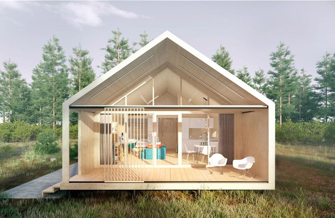 Модульный дом из экопанелей «House-A»
