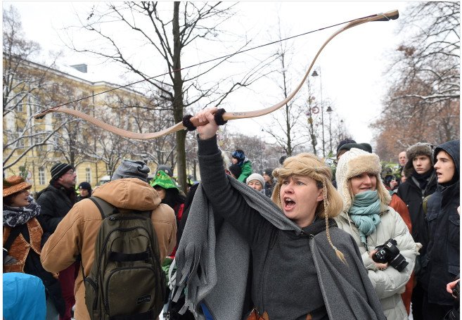 В Варшаве прошёл марш энтов в защиту Беловежской пущи