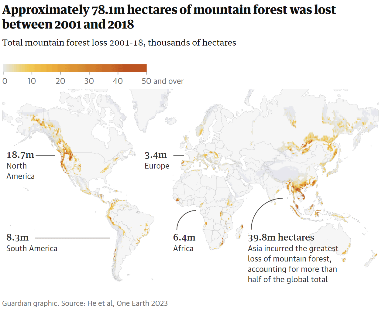 ÐÐ´Ðµ Ð½Ð° Ð¿Ð»Ð°Ð½ÐµÑÐµ Ð±Ð¾Ð»ÑÑÐµ Ð²ÑÐµÐ³Ð¾ Ð¿Ð¾ÑÑÑÐ°Ð´Ð°Ð»Ð¸ Ð³Ð¾ÑÐ½ÑÐµ Ð»ÐµÑÐ°. ÐÐ½ÑÐ¾Ð³ÑÐ°ÑÐ¸ÐºÐ° The Guardian