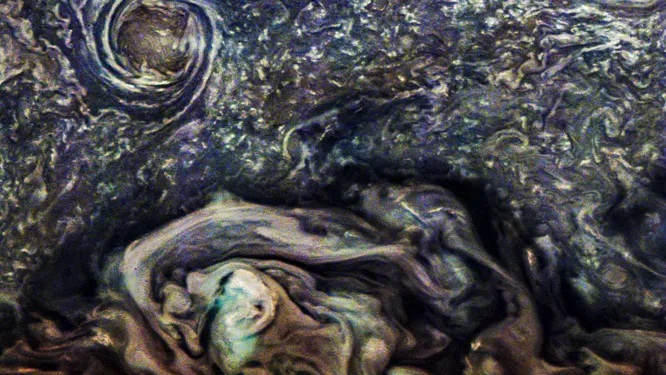 Ð¤Ð¾ÑÐ¾ Ð®Ð¿Ð¸ÑÐµÑÐ°. 23 Ð¾ÐºÑÑÐ±ÑÑ 2024 Ð³Ð¾Ð´Ð°. Ð¤Ð¾ÑÐ¾: NASA / JPL / SwRI / MSSS / Gerald EichstÃ¤dt / Thomas Thomopoulos